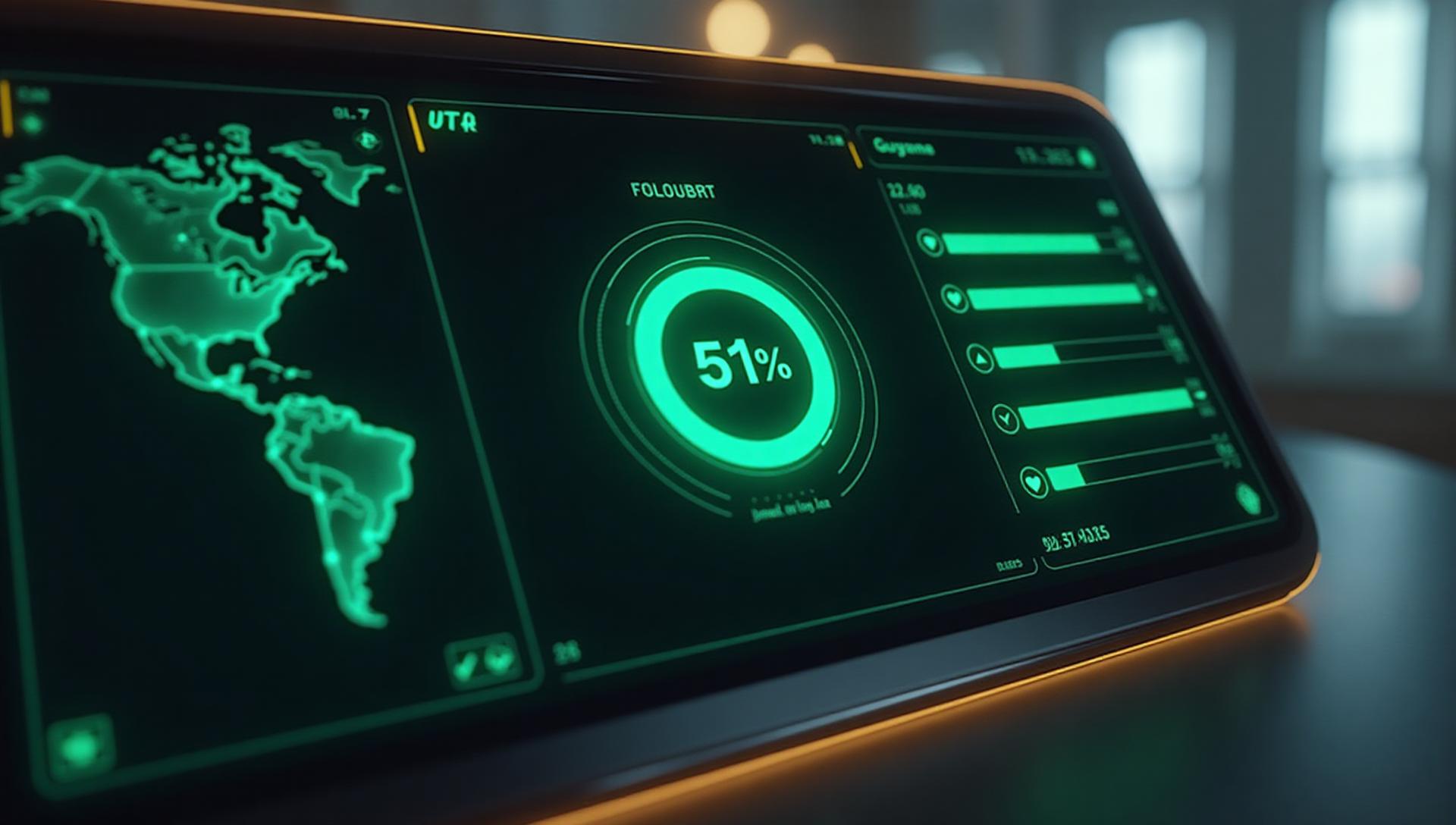 Compliance Command Center dashboard showing Local Content Score at 51% Verified with Guyana supply chain map and audit checklist